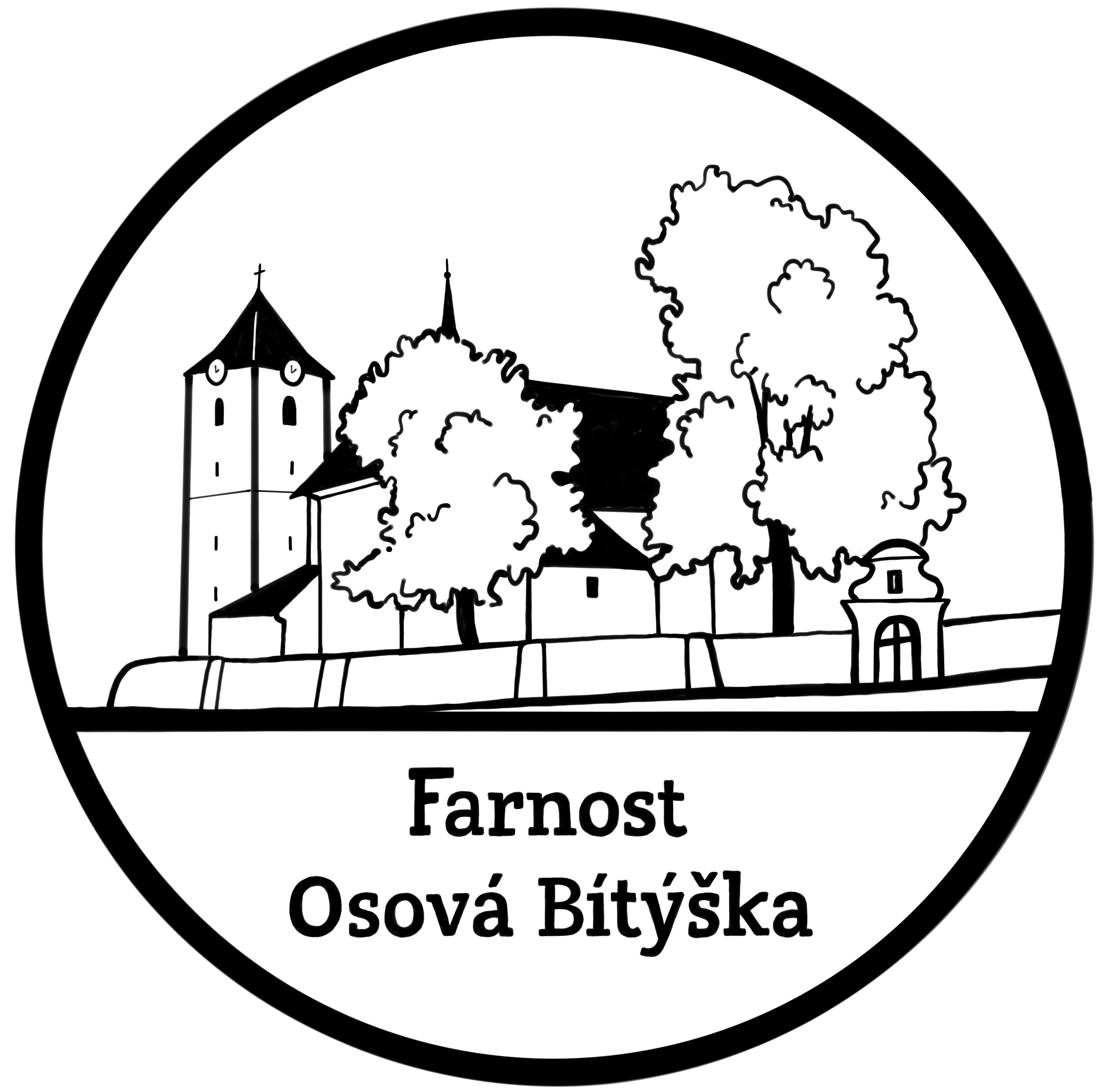 Logo kostel farní sv. Jakuba Staršího Osová Bítýška - Římskokatolická farnost Osová Bítýška
